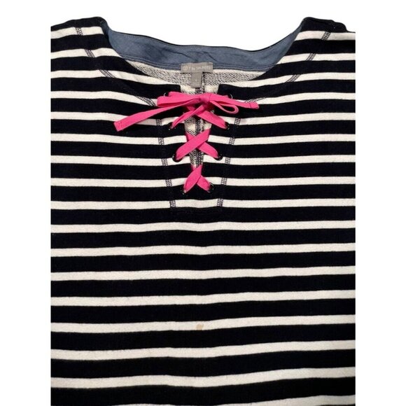 T by Talbots Saltwater Stripe Lace-Up Dress – Size Small - Picture 9 of 9